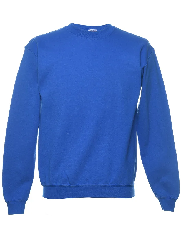 Blue Plain Sweatshirt - M