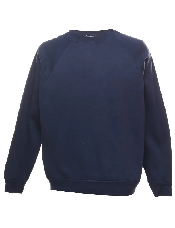 Classic Navy Plain Sweatshirt - L