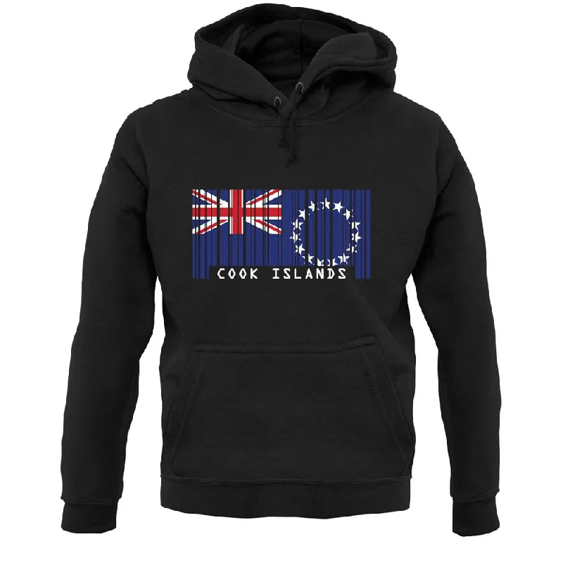 Cook Islands  Barcode Style Flag Unisex Hoodie