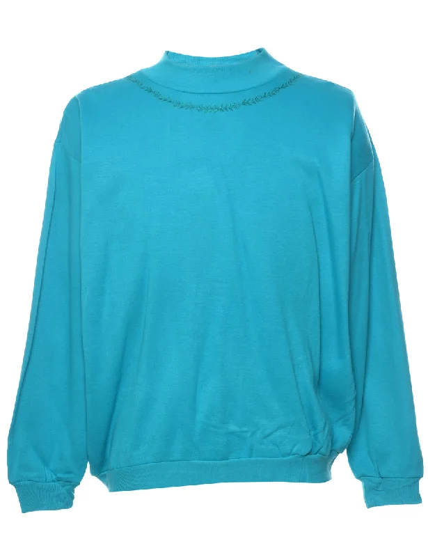 Embroidered Plain Sweatshirt - M