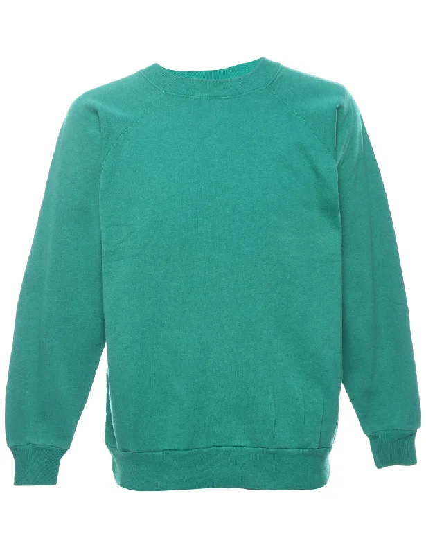 Green Plain Sweatshirt - L