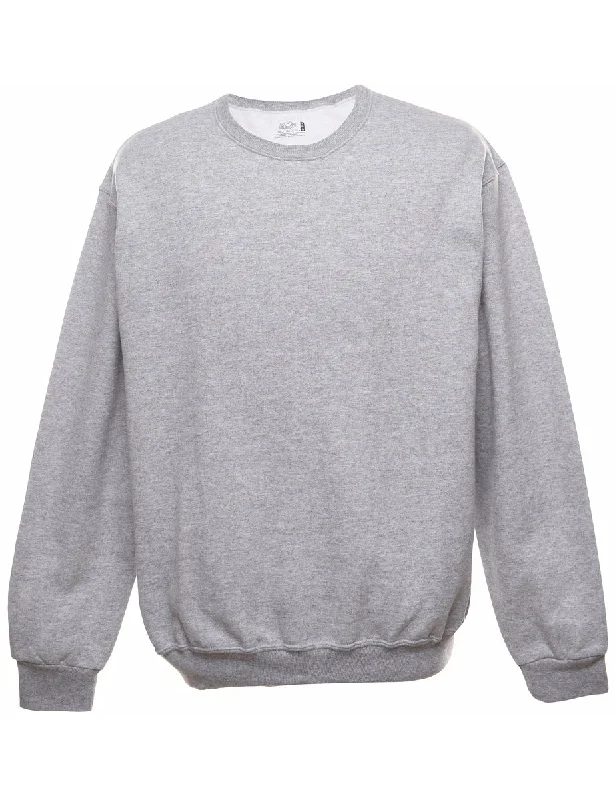 Grey Plain Sweatshirt - L