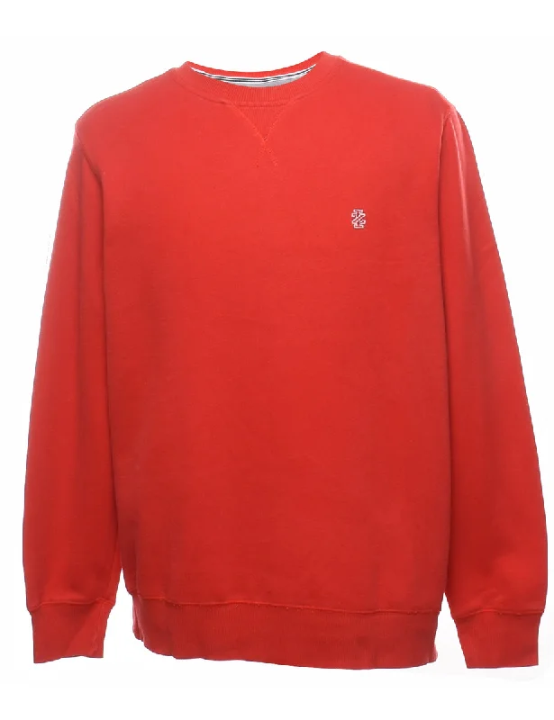 Izod Plain Red Sweatshirt - M