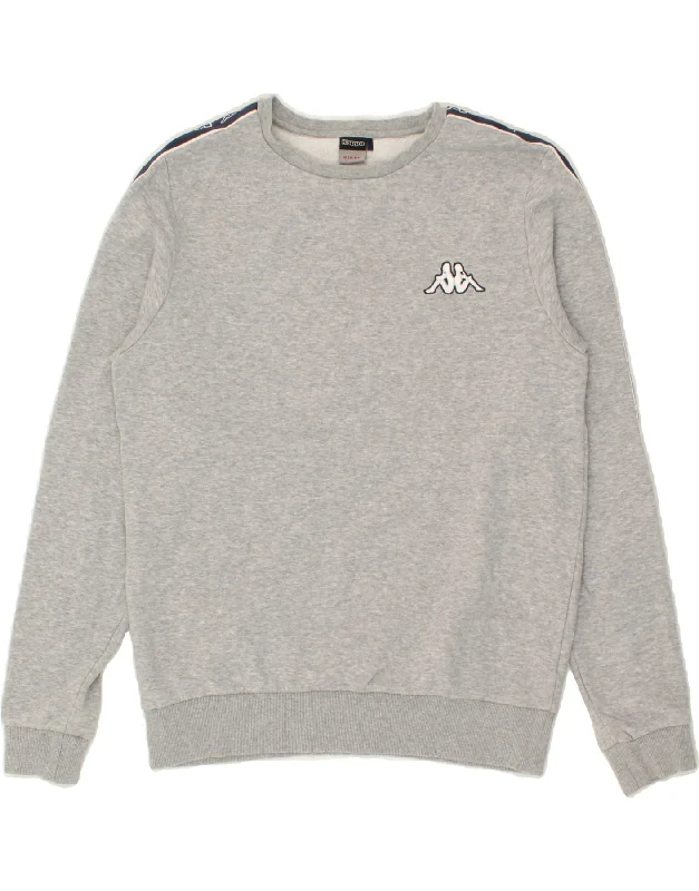 KAPPA Mens Sweatshirt Jumper Medium Grey Cotton