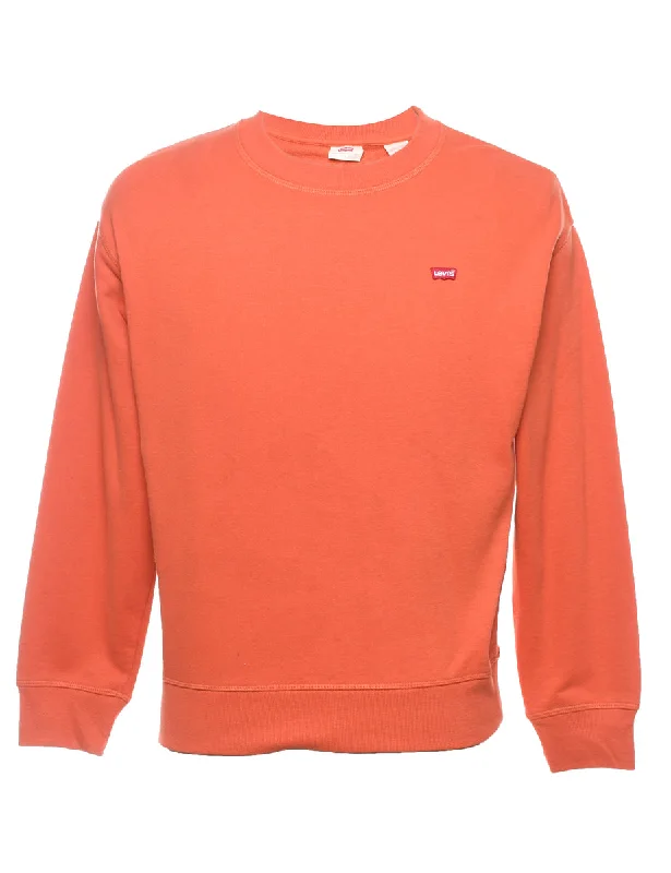 Levi's Orange Plain Sweatshirt - S