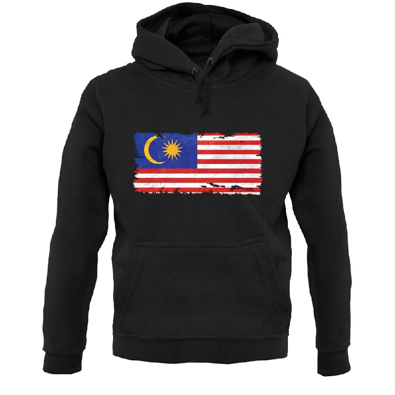 Malaysia Grunge Style Flag Unisex Hoodie