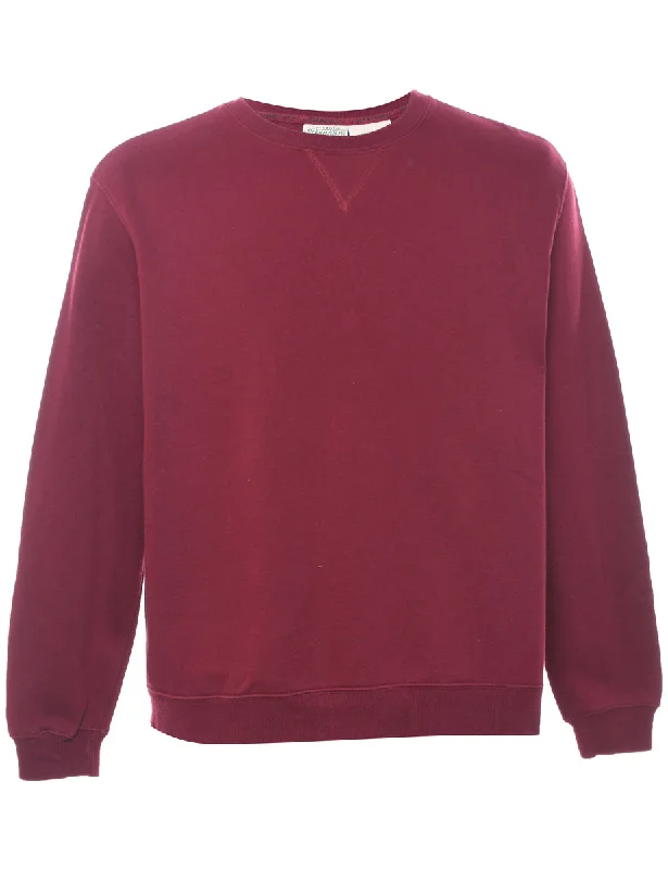 Maroon Plain Sweatshirt - L