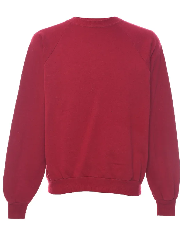 Maroon Plain Sweatshirt - L