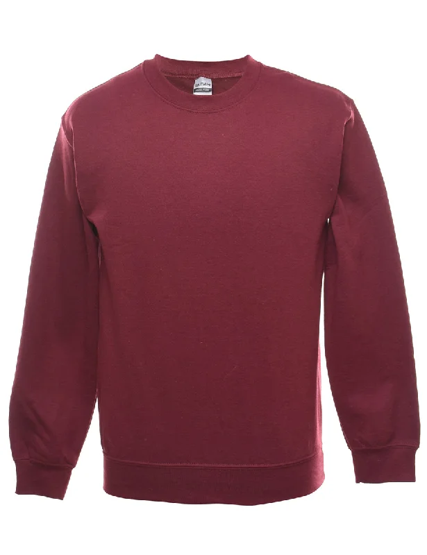 Maroon Plain Sweatshirt - S