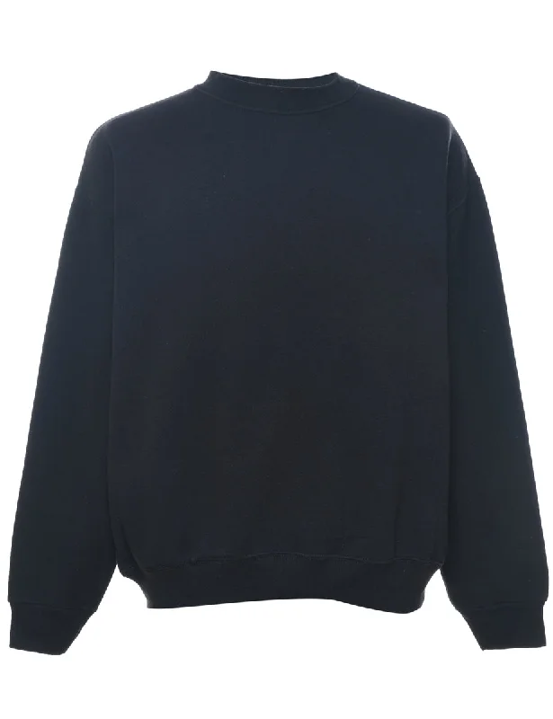 Navy Plain Sweatshirt - L