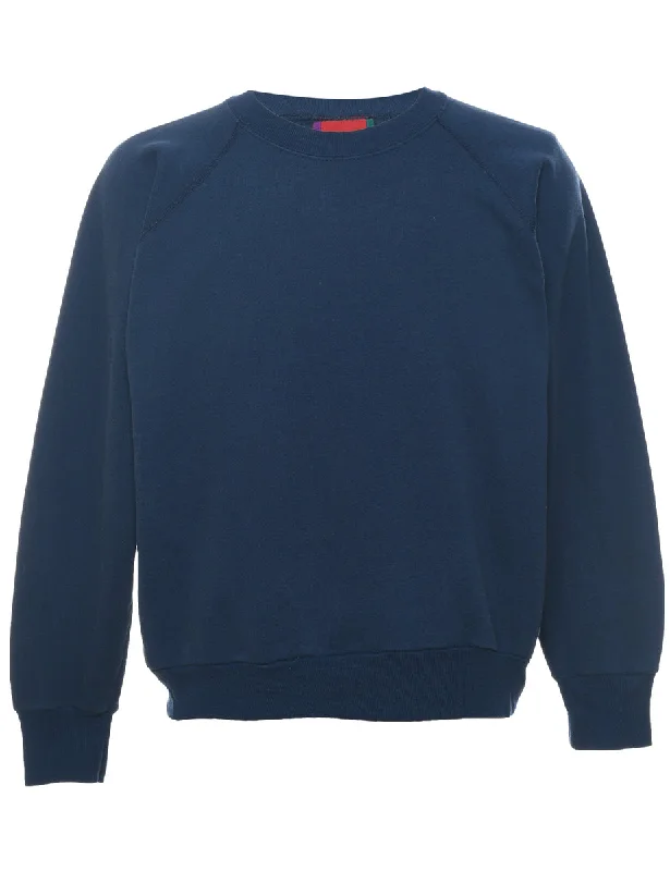 Navy Plain Sweatshirt - M