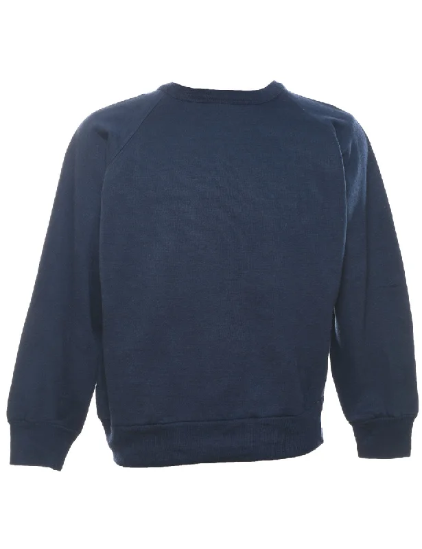 Navy Plain Sweatshirt - M