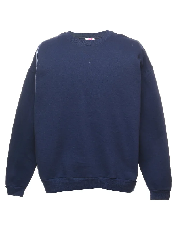 Navy Plain Sweatshirt - XL