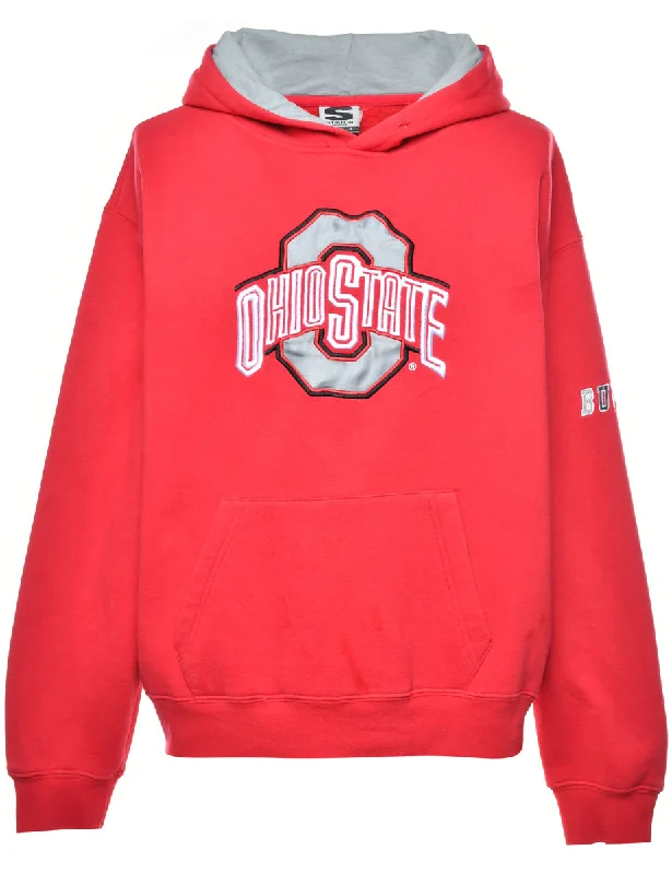 Ohio State Football Printed Patchwork Hoodie - L