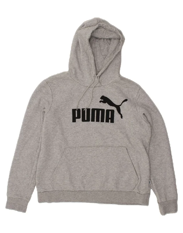 PUMA Womens Graphic Hoodie Jumper UK 16 Large  Grey