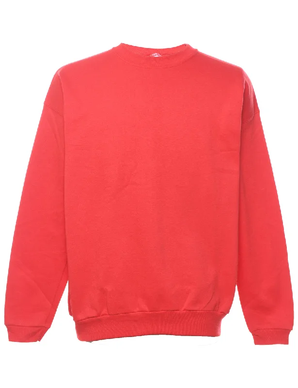 Red Plain Sweatshirt - L