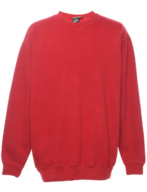 Red Plain Sweatshirt - XL