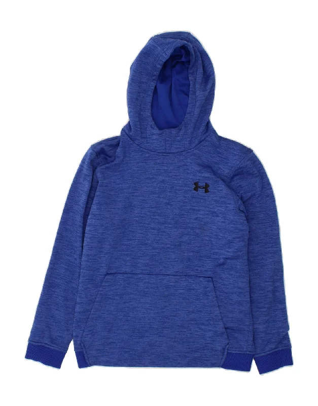 UNDER ARMOUR Womens Cold Gear Hoodie Jumper UK 10 Small Blue