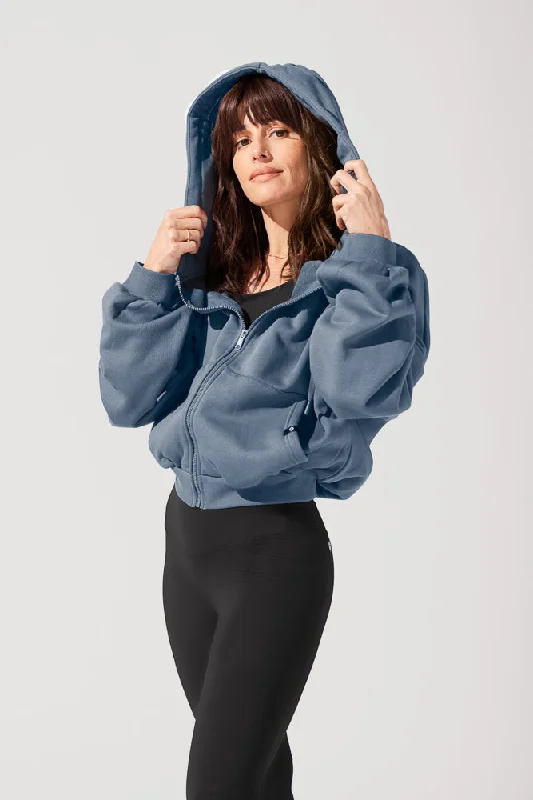 POPFLEX® Zip Cloud Hoodie - Denim Blue