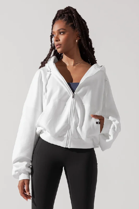 POPFLEX® Zip Cloud Hoodie - White