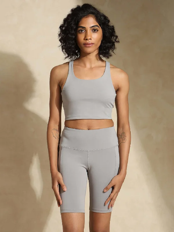 High Impact Action Bra With Clasp Cloud Grey