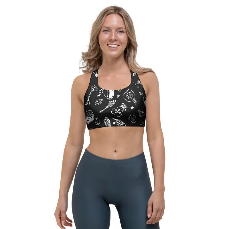 Witch Gothic Sports Bra