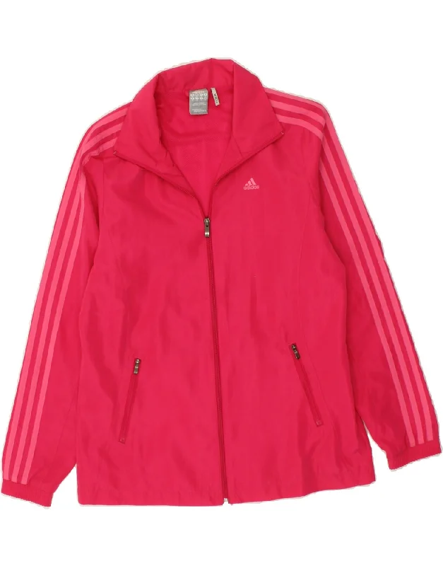 ADIDAS Womens Climalite Oversized Tracksuit Top Jacket UK 10 Small  Pink