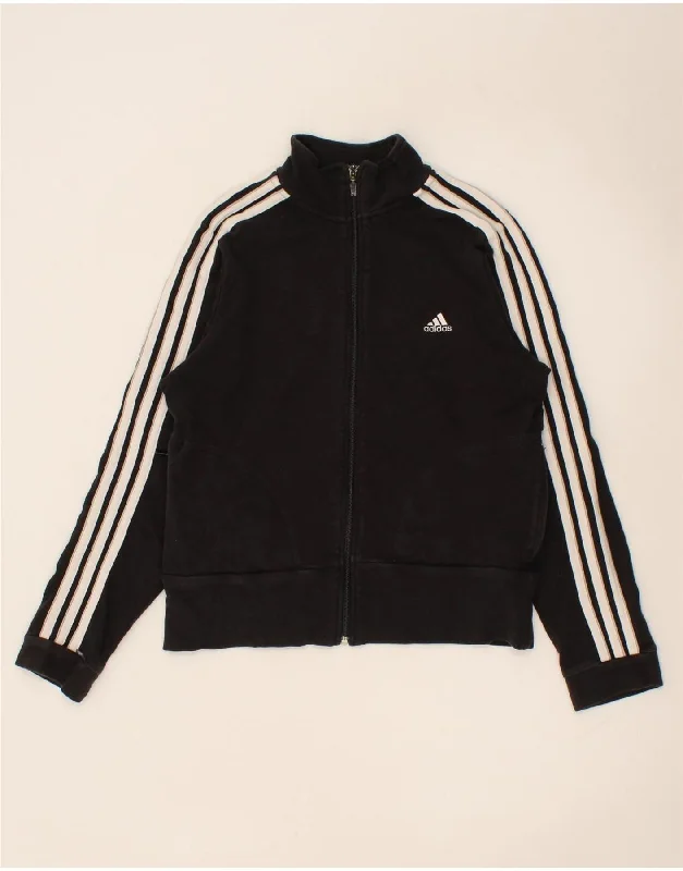 ADIDAS Womens Tracksuit Top Jacket UK 18 XL Black