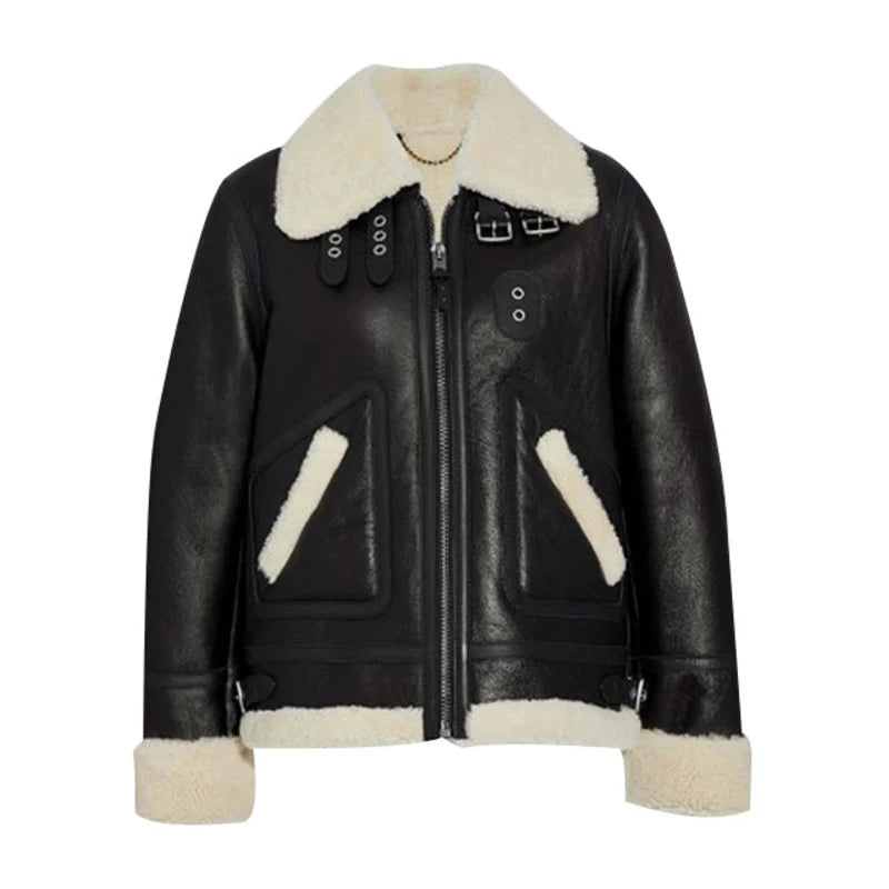 Aviator Shearling Women's Leather Jacket