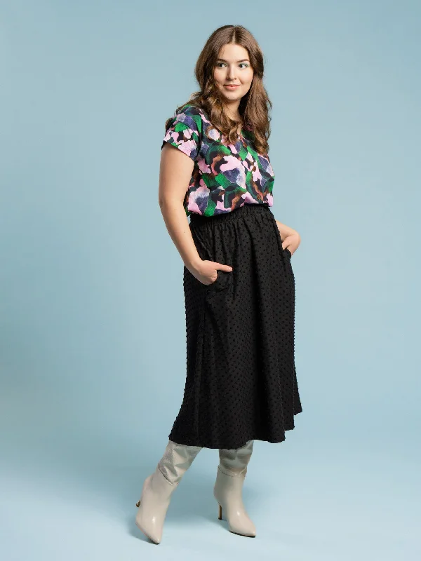 Ana Skirt Dot Black