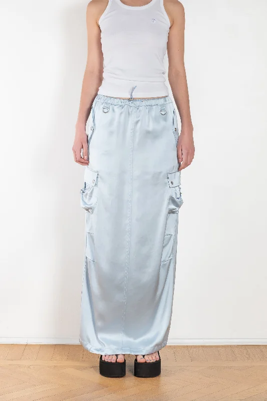 Satin Cargo Skirt