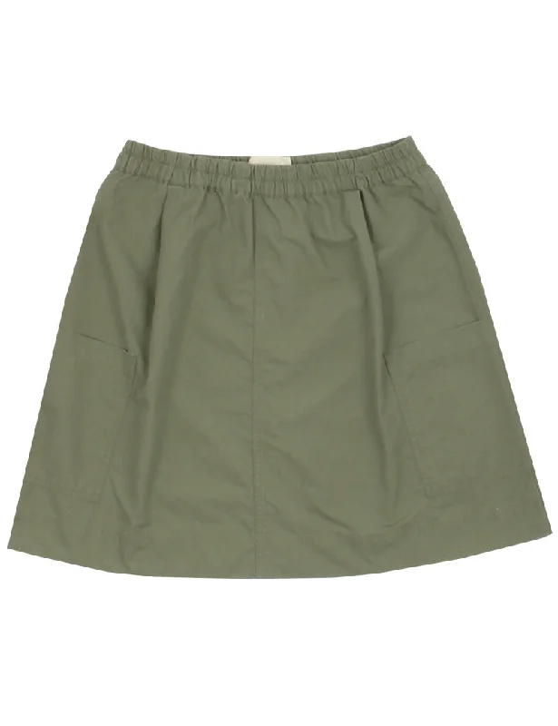 Folk Patch Pocket Skirt Olive Ripstop