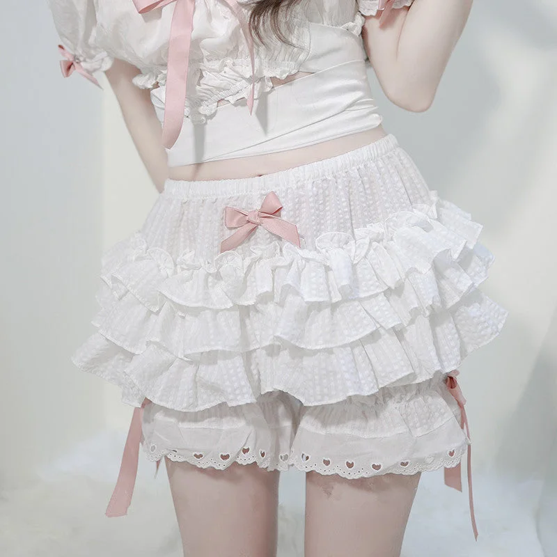 Lolita bow lace cake skirt pants yv31416