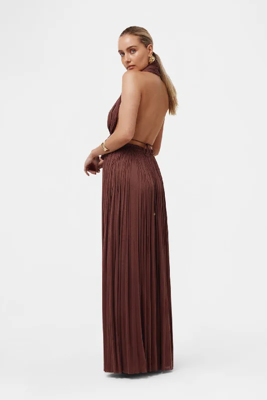 Brown Silk Tulle Skirt